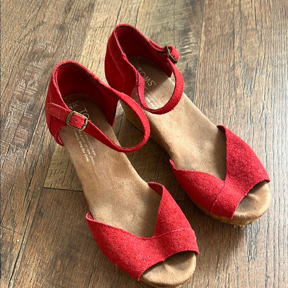 Toms Shoes - Stylish Red Sandals by Seychelles